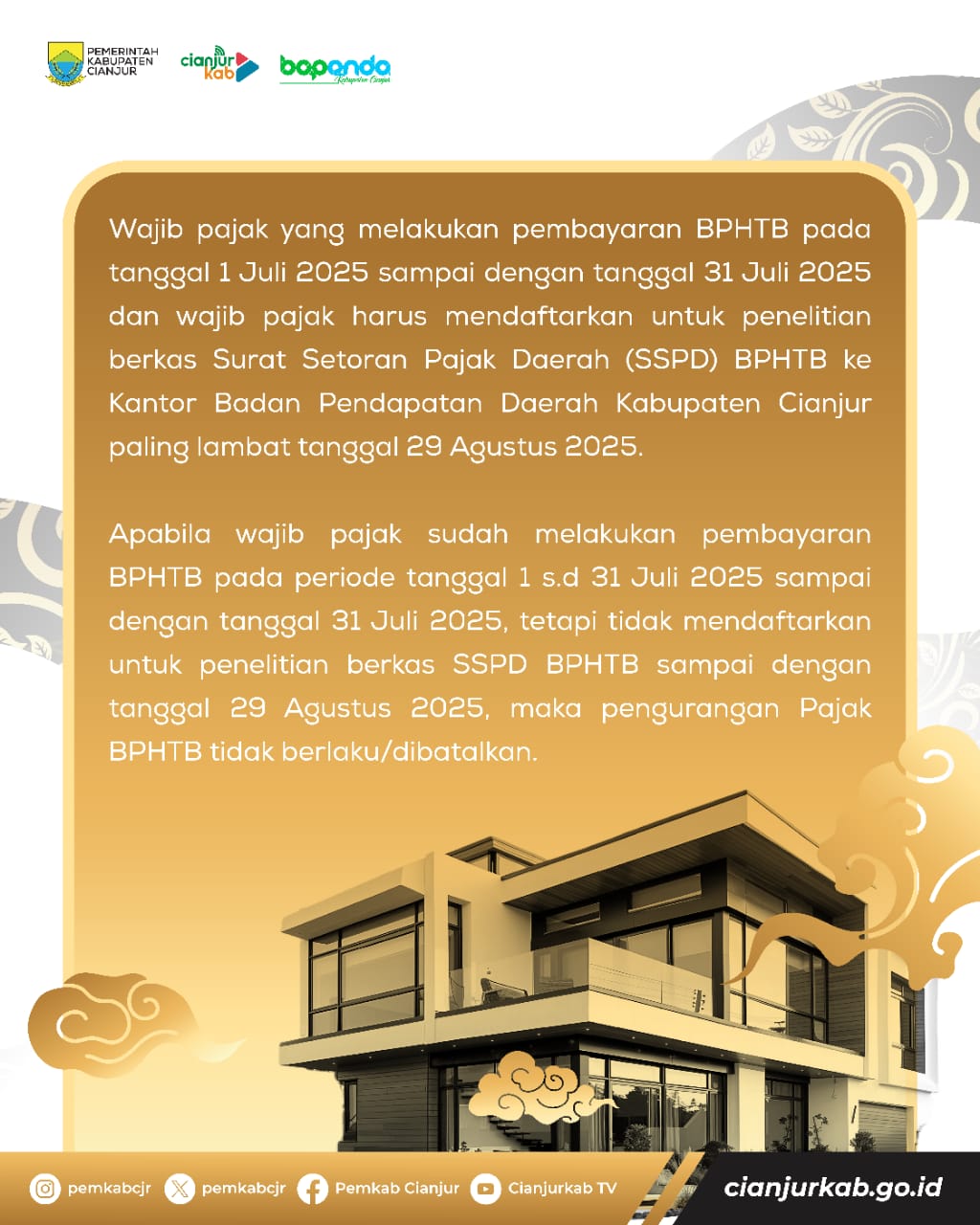 INFO PENTING PENGAJUAN DISKON BPHTB 50%